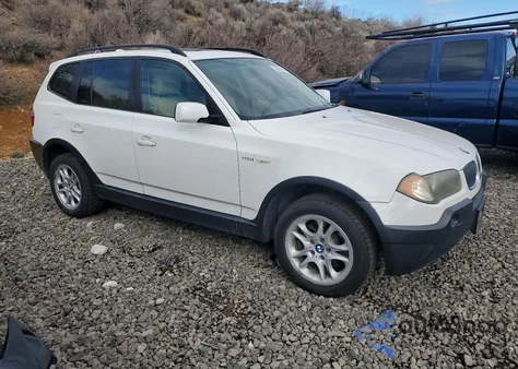 2004 BMW X3 2.5I z USA, uszkodzony, nr VIN WBXPA73434WC38890